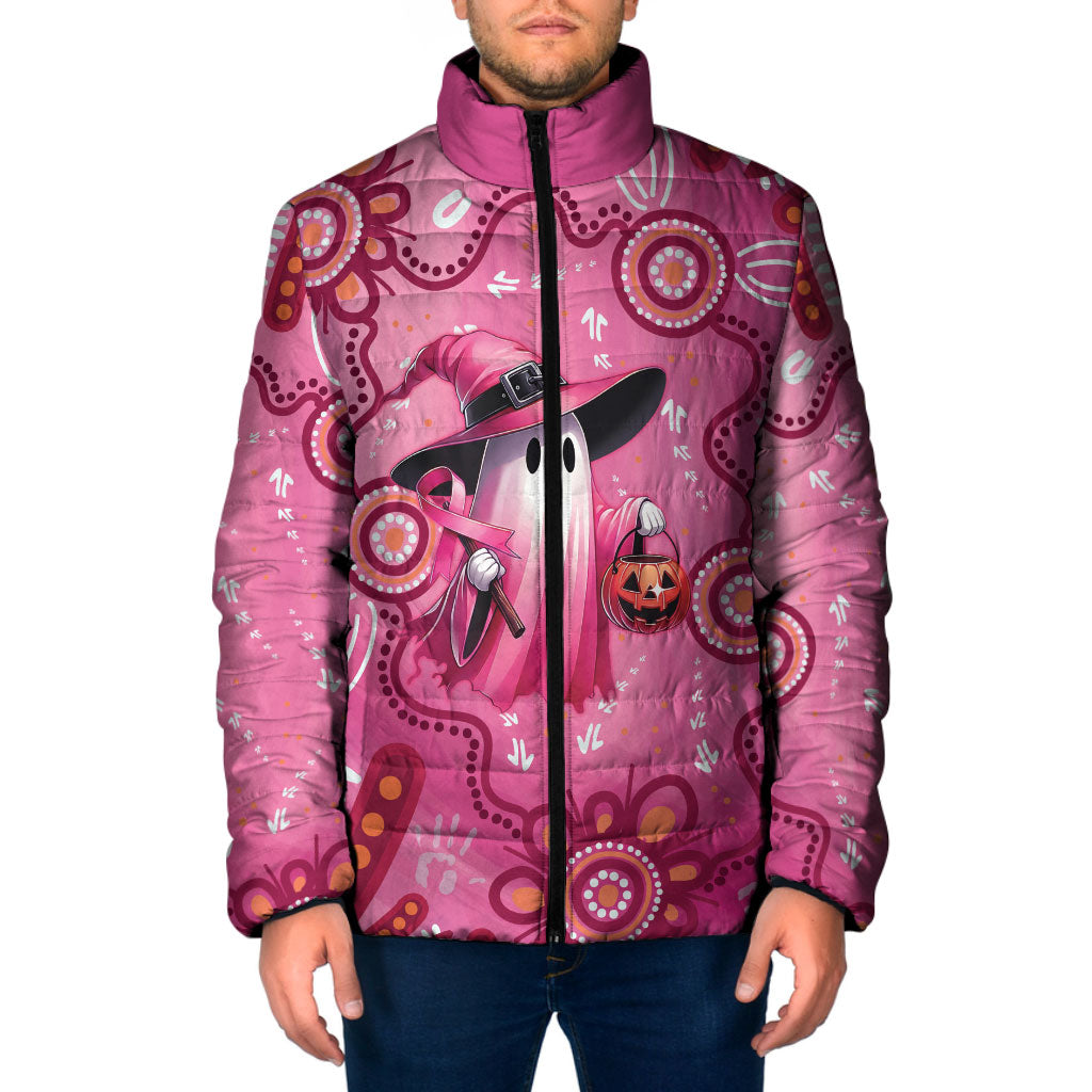Pink Ghost Ribbon Padded Jacket Aboriginal Halloween Wear Pink