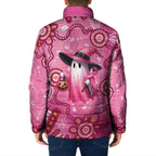 Pink Ghost Ribbon Padded Jacket Aboriginal Halloween Wear Pink