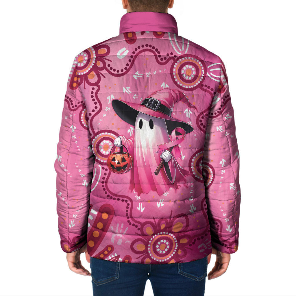 Pink Ghost Ribbon Padded Jacket Aboriginal Halloween Wear Pink