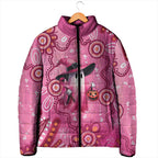 Pink Ghost Ribbon Padded Jacket Aboriginal Halloween Wear Pink