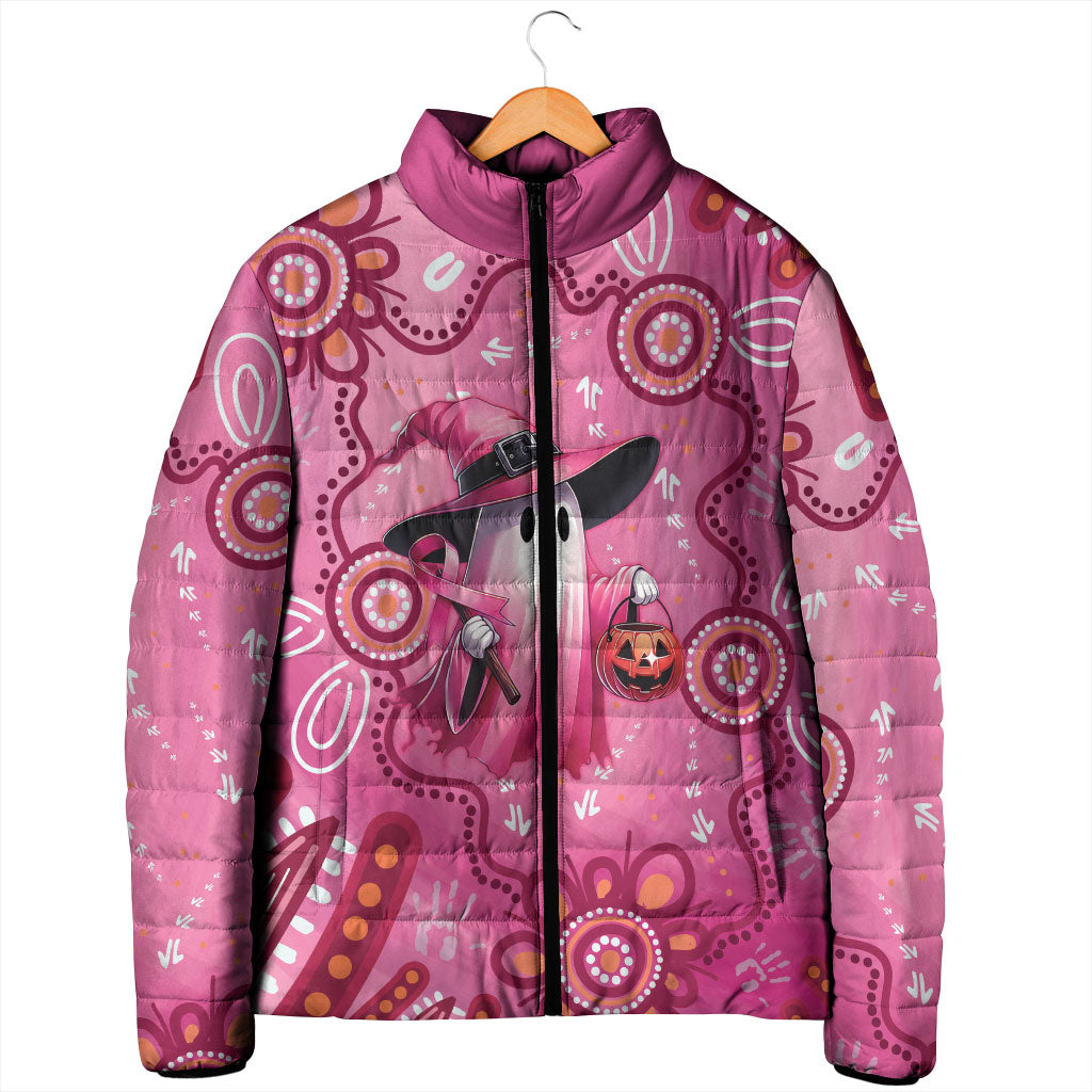 Pink Ghost Ribbon Padded Jacket Aboriginal Halloween Wear Pink