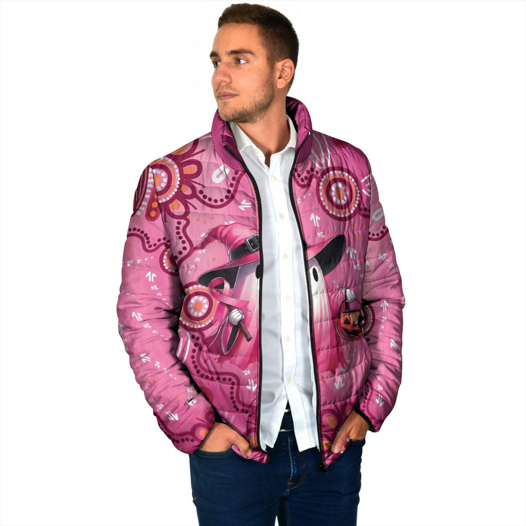 Pink Ghost Ribbon Padded Jacket Aboriginal Halloween Wear Pink
