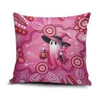 Pink Ghost Ribbon Pillow Cover Aboriginal Halloween Wear Pink