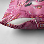 Pink Ghost Ribbon Pillow Cover Aboriginal Halloween Wear Pink