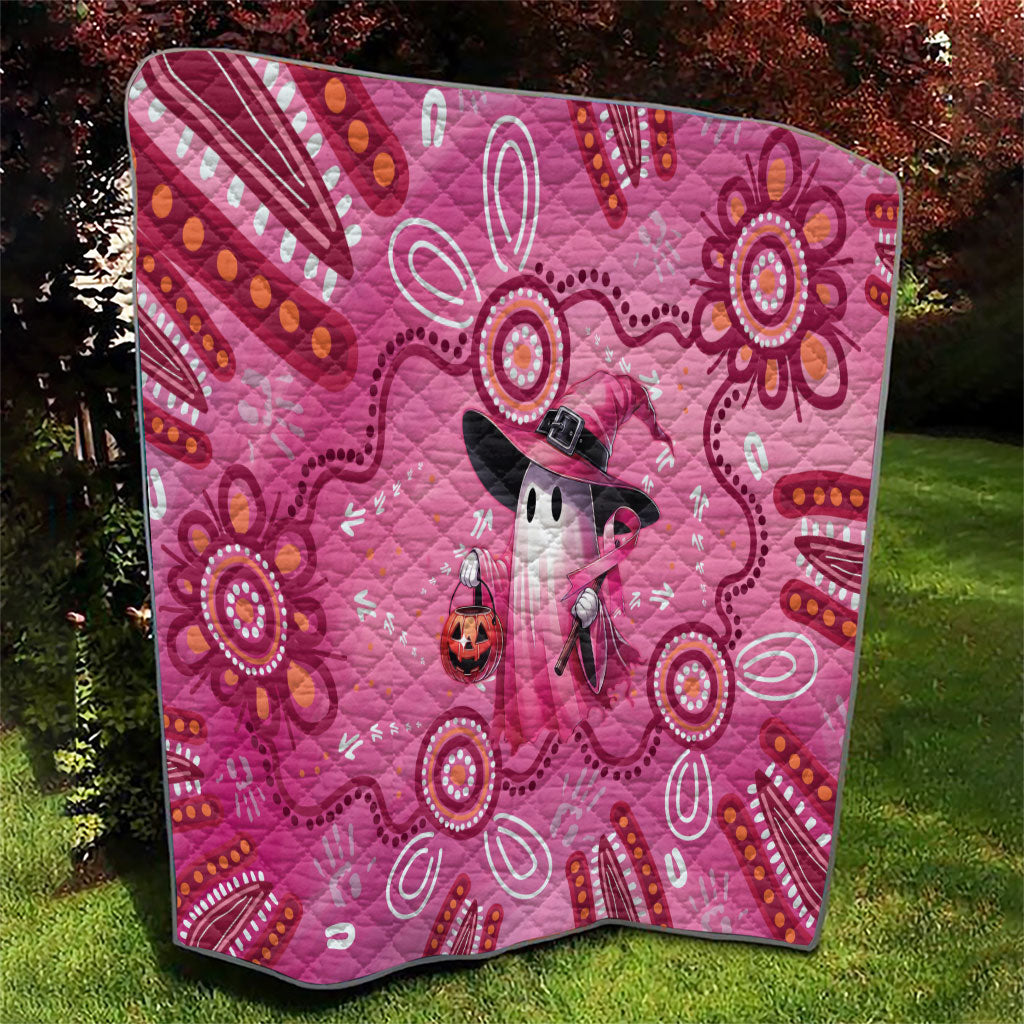 Pink Ghost Ribbon Quilt Aboriginal Halloween Wear Pink