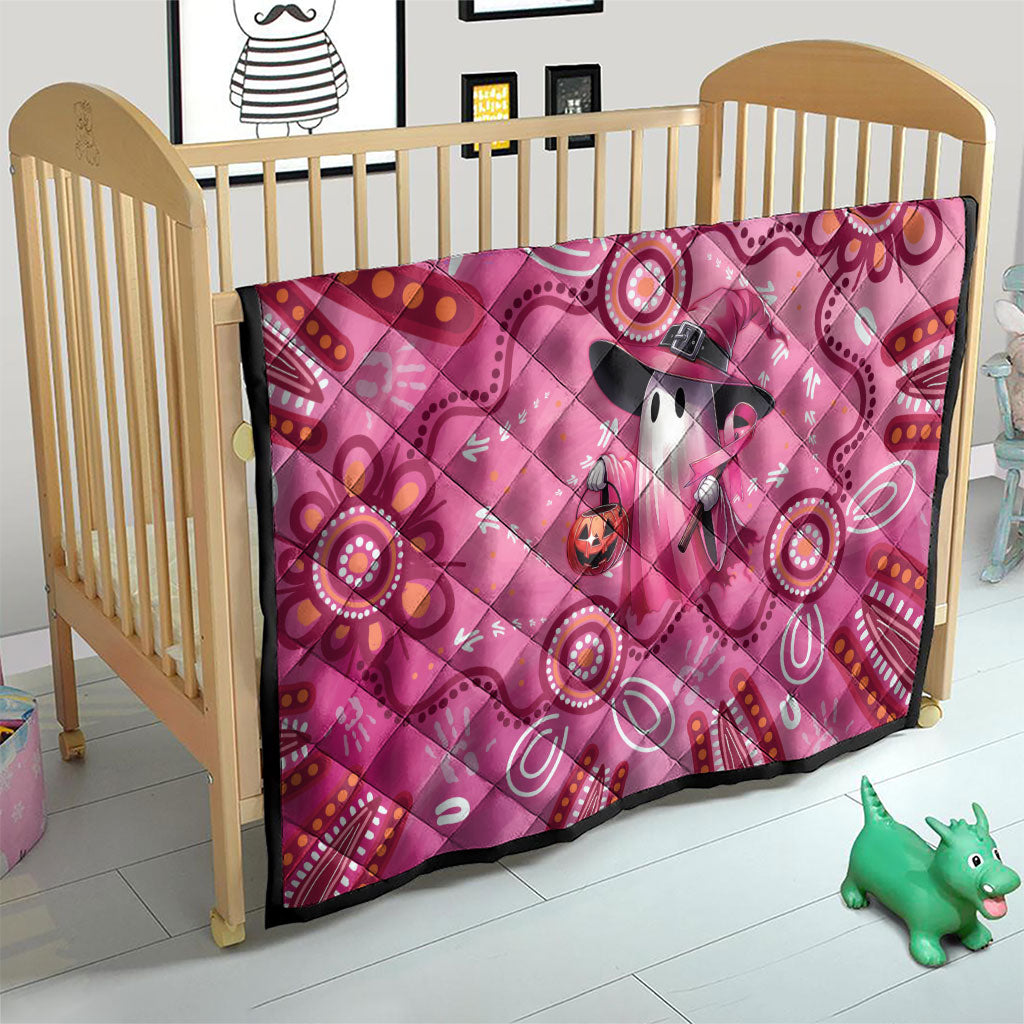 Pink Ghost Ribbon Quilt Aboriginal Halloween Wear Pink