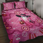 Pink Ghost Ribbon Quilt Bed Set Aboriginal Halloween Wear Pink