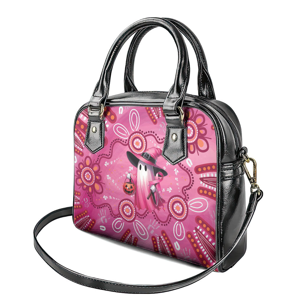 Pink Ghost Ribbon Shoulder Handbag Aboriginal Halloween Wear Pink