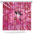 Pink Ghost Ribbon Shower Curtain Aboriginal Halloween Wear Pink