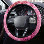 Pink Ghost Ribbon Steering Wheel Cover Aboriginal Halloween Wear Pink