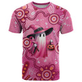 Pink Ghost Ribbon T Shirt Aboriginal Halloween Wear Pink