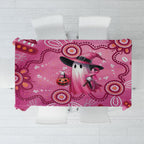 Pink Ghost Ribbon Tablecloth Aboriginal Halloween Wear Pink