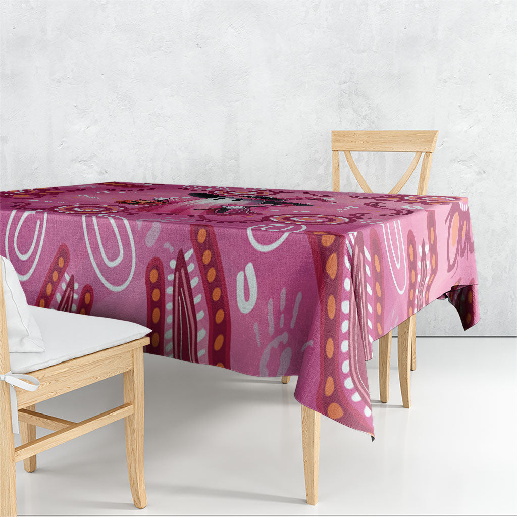 Pink Ghost Ribbon Tablecloth Aboriginal Halloween Wear Pink