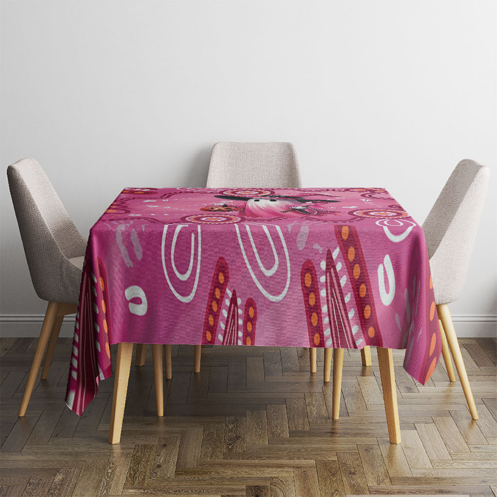 Pink Ghost Ribbon Tablecloth Aboriginal Halloween Wear Pink