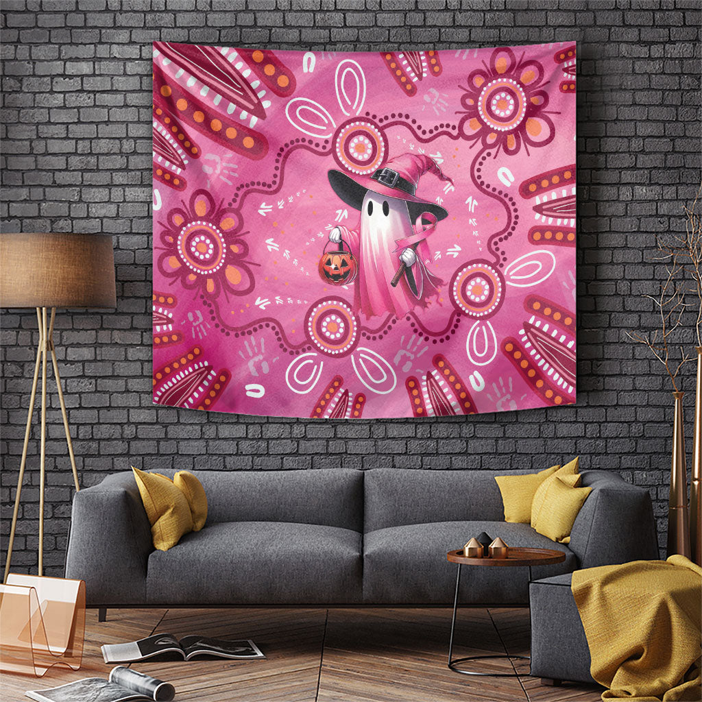 Pink Ghost Ribbon Tapestry Aboriginal Halloween Wear Pink