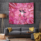 Pink Ghost Ribbon Tapestry Aboriginal Halloween Wear Pink