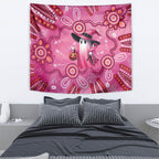 Pink Ghost Ribbon Tapestry Aboriginal Halloween Wear Pink