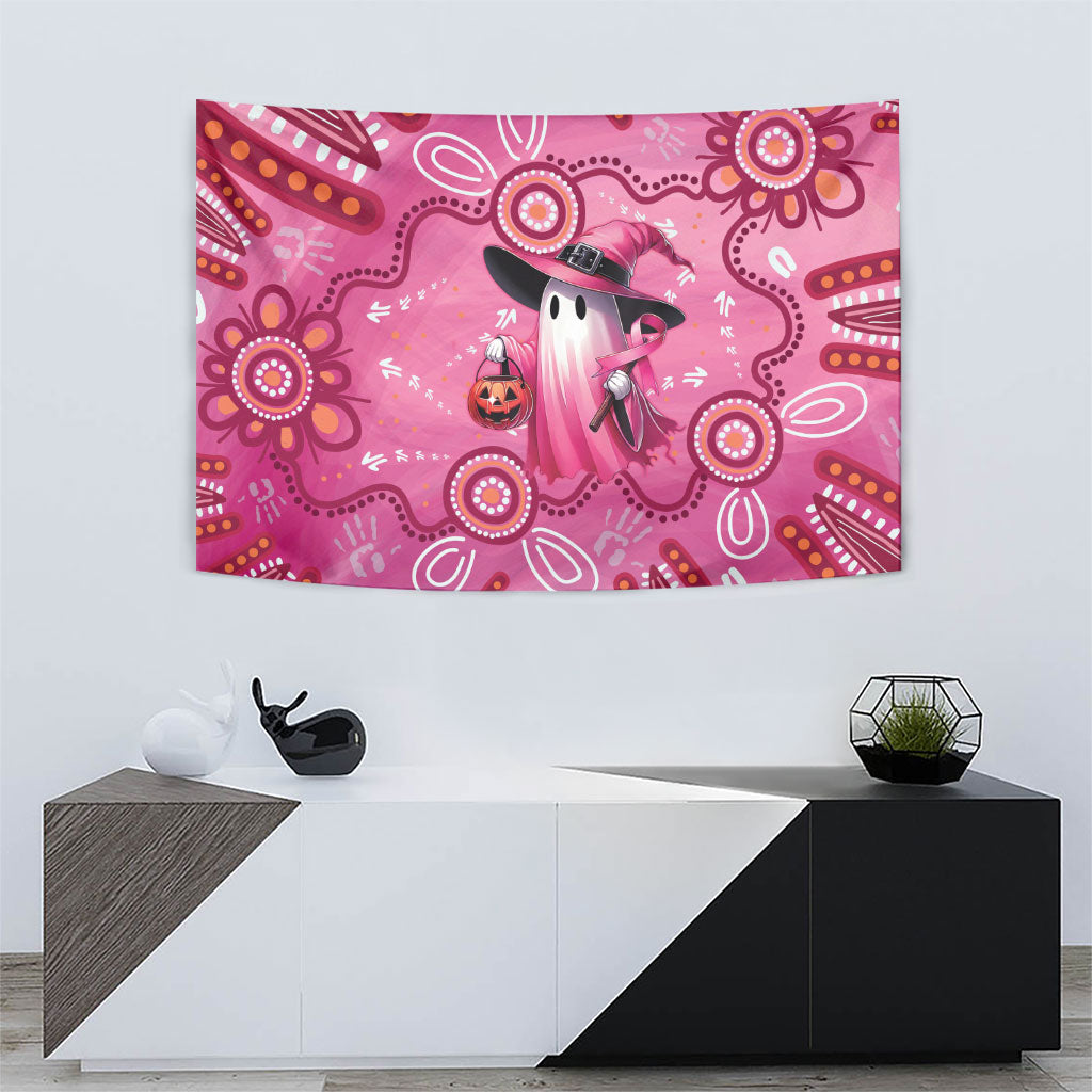 Pink Ghost Ribbon Tapestry Aboriginal Halloween Wear Pink