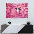 Pink Ghost Ribbon Tapestry Aboriginal Halloween Wear Pink