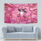 Pink Ghost Ribbon Tapestry Aboriginal Halloween Wear Pink