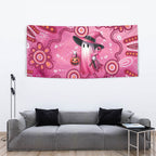 Pink Ghost Ribbon Tapestry Aboriginal Halloween Wear Pink