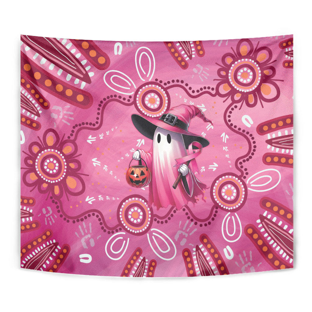 Pink Ghost Ribbon Tapestry Aboriginal Halloween Wear Pink
