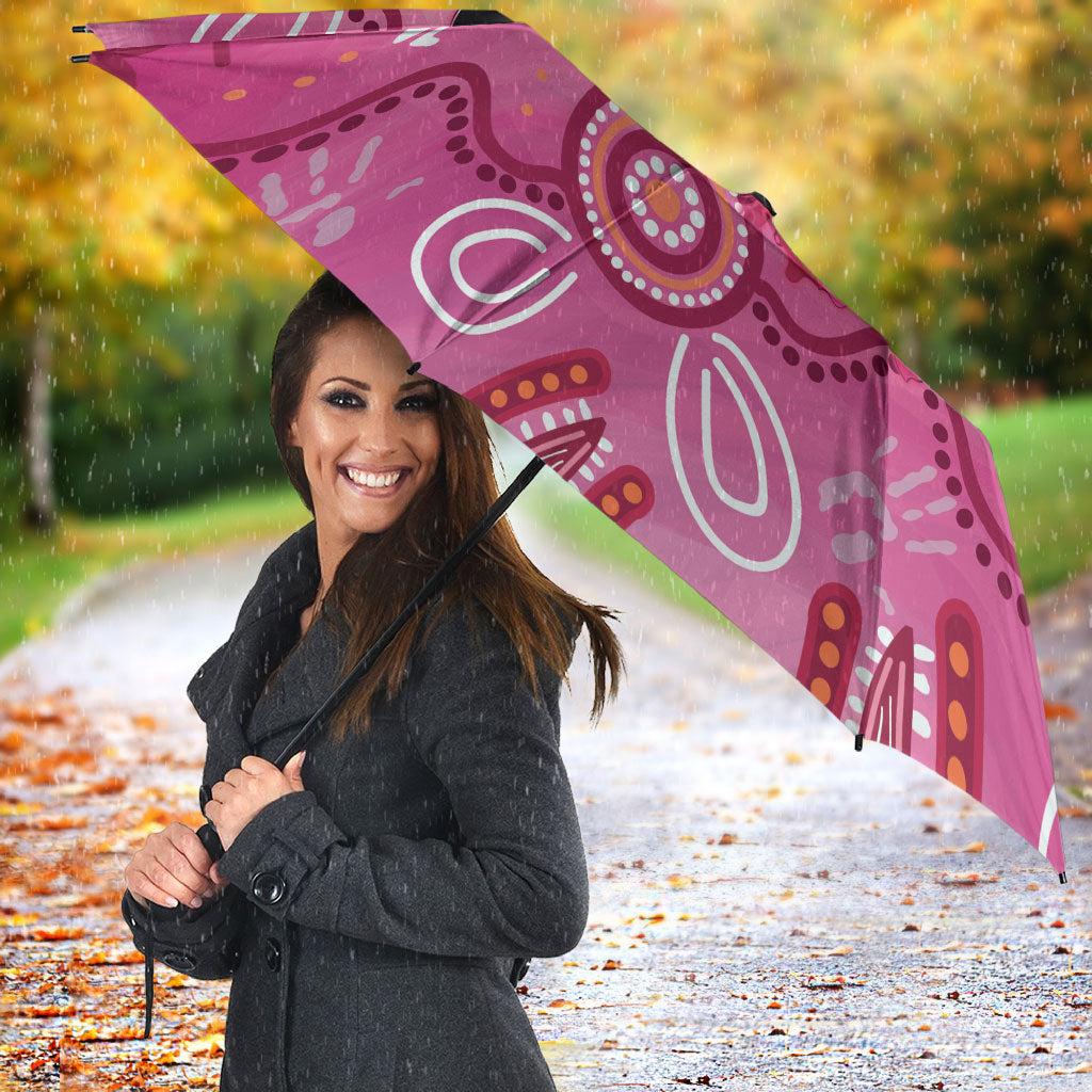Pink Ghost Ribbon Umbrella Aboriginal Halloween Wear Pink