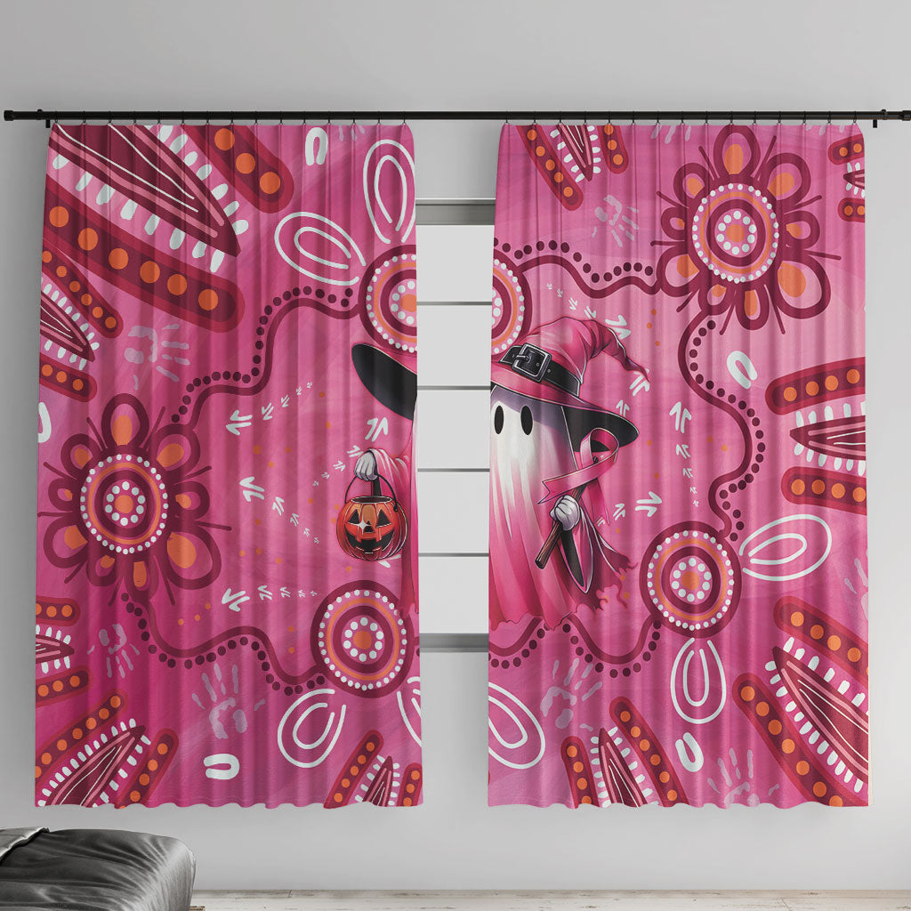 Pink Ghost Ribbon Window Curtain Aboriginal Halloween Wear Pink