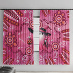 Pink Ghost Ribbon Window Curtain Aboriginal Halloween Wear Pink