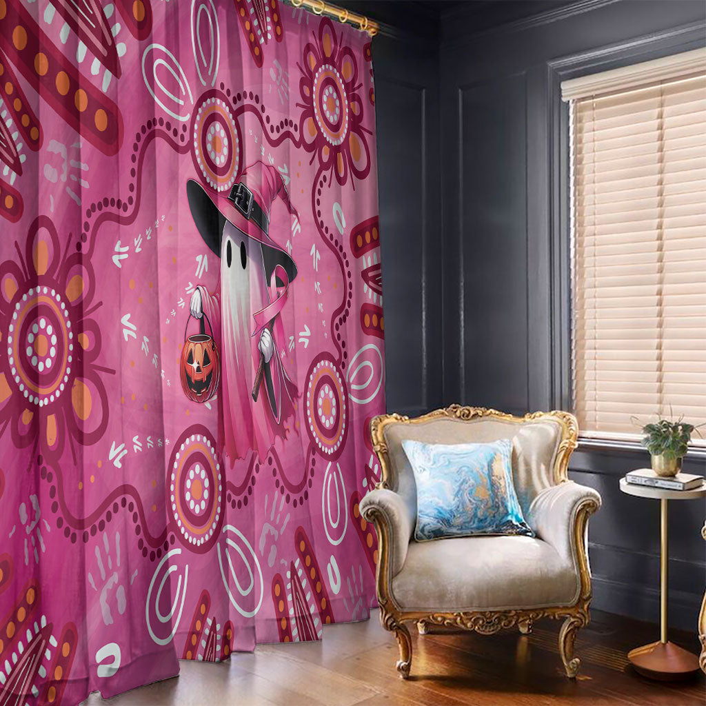 Pink Ghost Ribbon Window Curtain Aboriginal Halloween Wear Pink