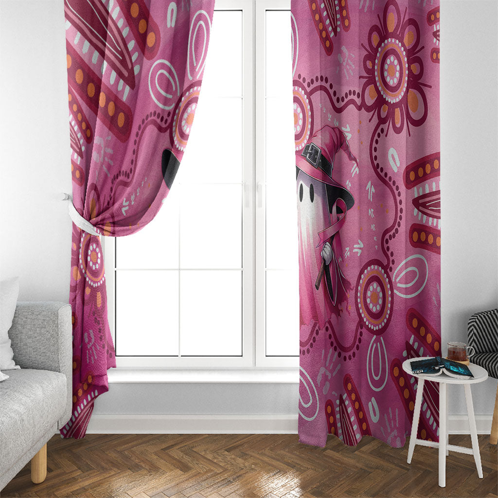 Pink Ghost Ribbon Window Curtain Aboriginal Halloween Wear Pink