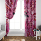 Pink Ghost Ribbon Window Curtain Aboriginal Halloween Wear Pink