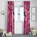 Pink Ghost Ribbon Window Curtain Aboriginal Halloween Wear Pink