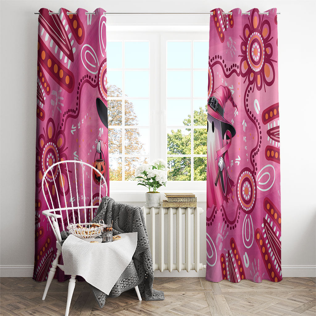 Pink Ghost Ribbon Window Curtain Aboriginal Halloween Wear Pink