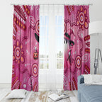 Pink Ghost Ribbon Window Curtain Aboriginal Halloween Wear Pink