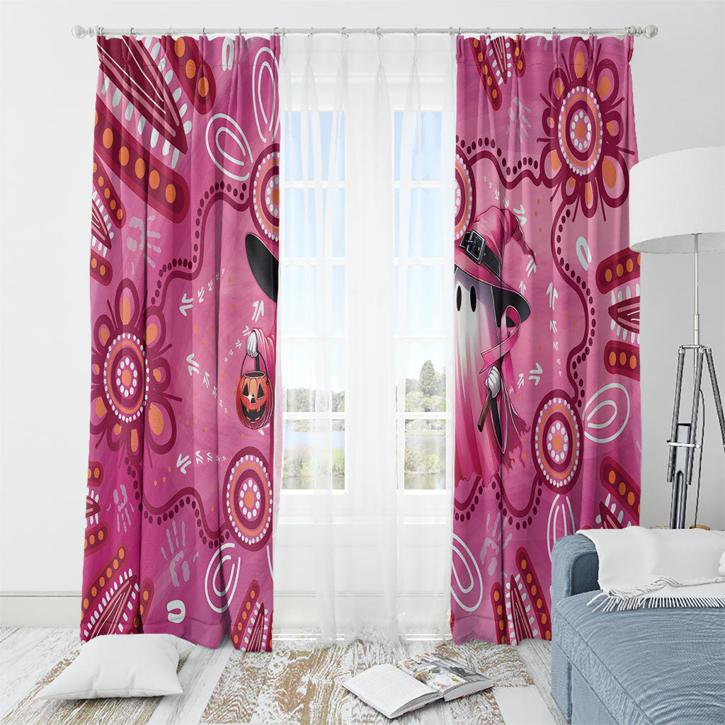 Pink Ghost Ribbon Window Curtain Aboriginal Halloween Wear Pink