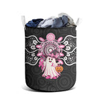Spooky Pink Ghost Laundry Basket Aboriginal Halloween Wear Pink