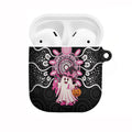 Spooky Pink Ghost AirPods Case Aboriginal Halloween Wear Pink