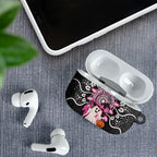 Spooky Pink Ghost AirPods Case Aboriginal Halloween Wear Pink