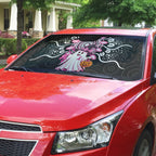 Spooky Pink Ghost Auto Sun Shade Aboriginal Halloween Wear Pink