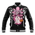 Spooky Pink Ghost Baseball Jacket Aboriginal Halloween Wear Pink