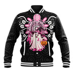 Spooky Pink Ghost Baseball Jacket Aboriginal Halloween Wear Pink