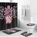 Spooky Pink Ghost Bathroom Set Aboriginal Halloween Wear Pink