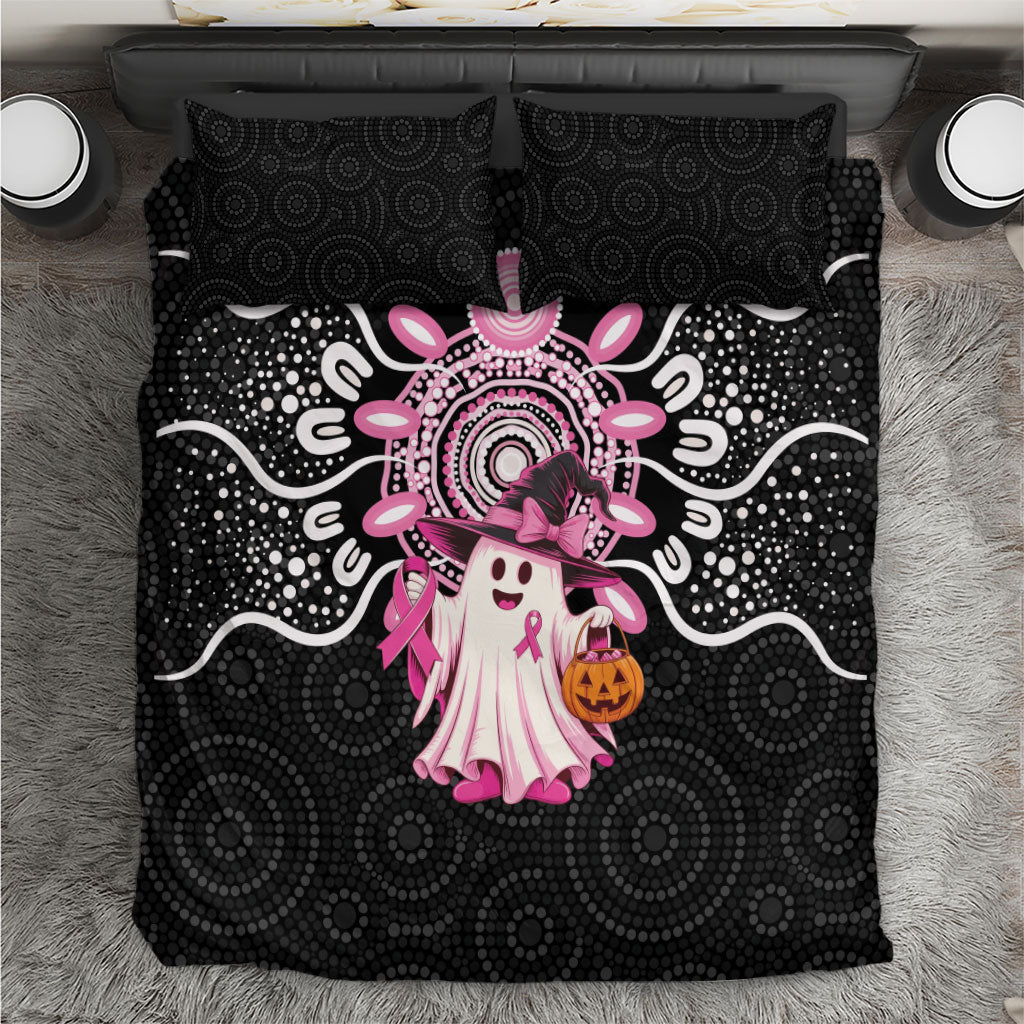 Spooky Pink Ghost Bedding Set Aboriginal Halloween Wear Pink
