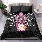 Spooky Pink Ghost Bedding Set Aboriginal Halloween Wear Pink