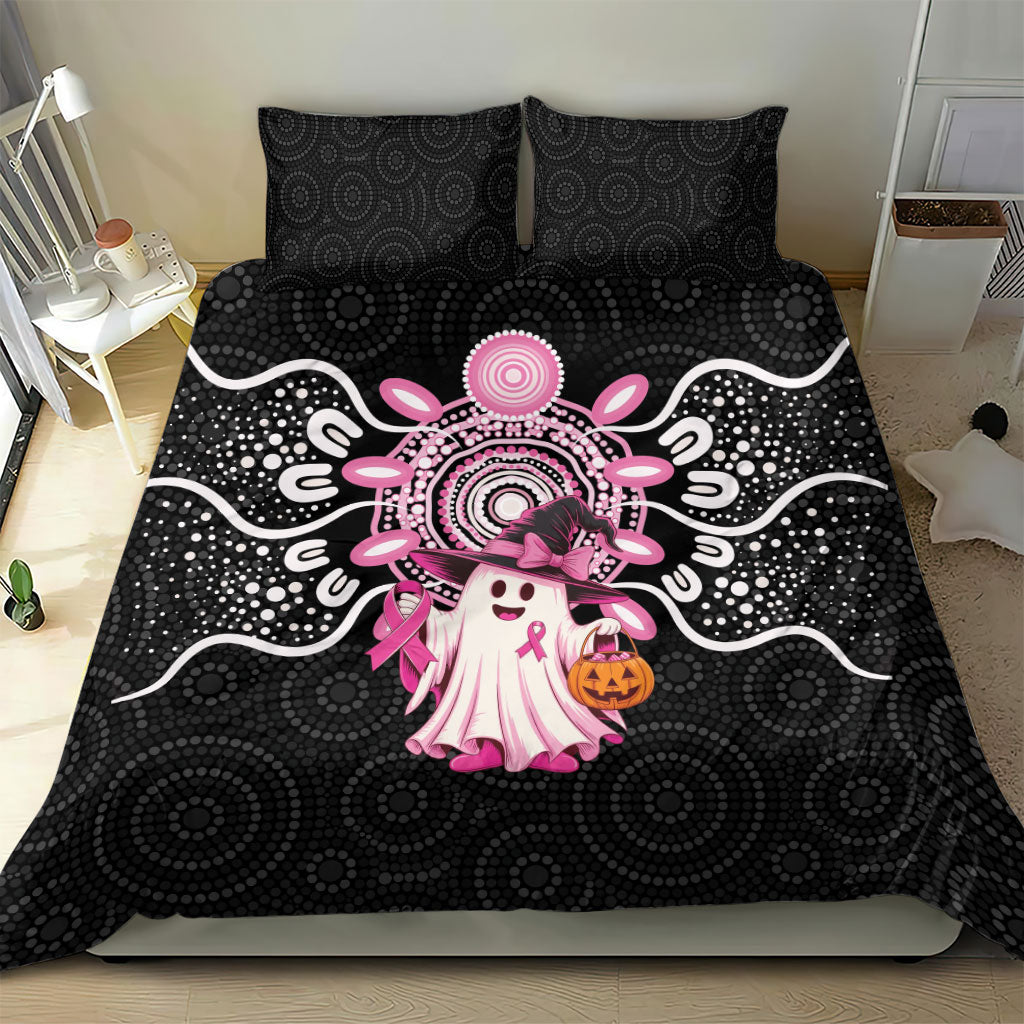 Spooky Pink Ghost Bedding Set Aboriginal Halloween Wear Pink