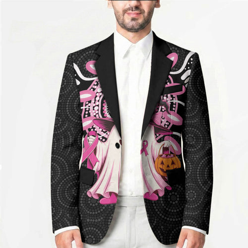 Spooky Pink Ghost Blazer Aboriginal Halloween Wear Pink