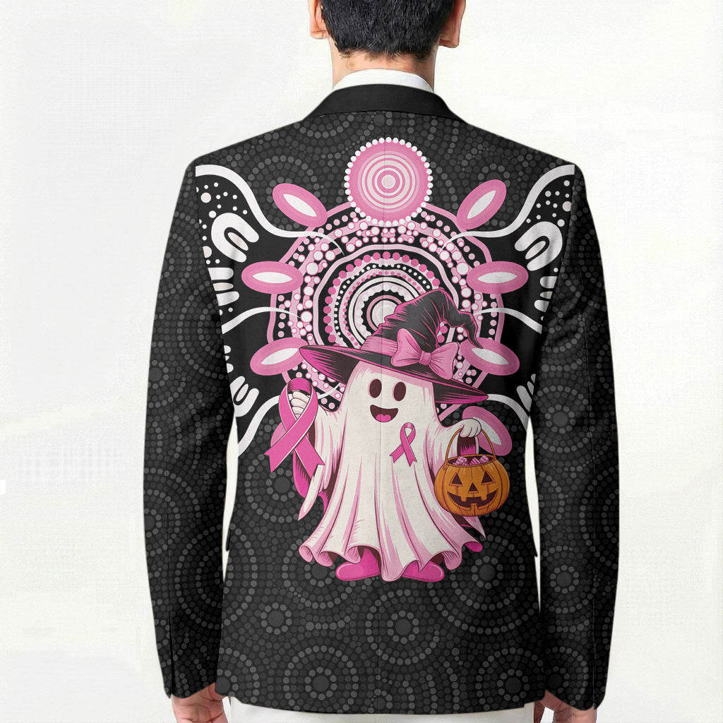 Spooky Pink Ghost Blazer Aboriginal Halloween Wear Pink