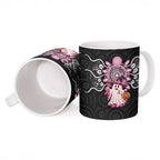Spooky Pink Ghost Ceramic Mug Aboriginal Halloween Wear Pink