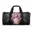 Spooky Pink Ghost Duffle Bag Aboriginal Halloween Wear Pink